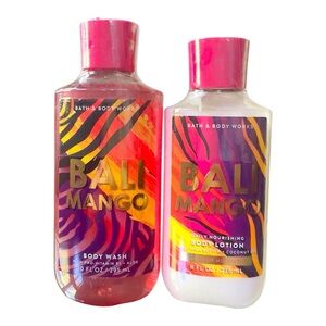 New 2 Pc Set Bali Mango Bath & Body Works Body Wash 10 oz  & Body Lotion 8 oz